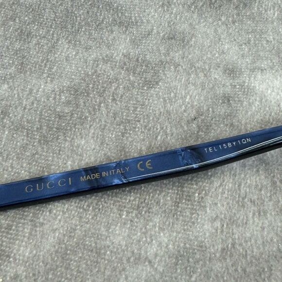 Gucci Sunglasses Blue Crystal/Non-Polarized Brown Gradient Lens GG0092S - Picture 14 of 15